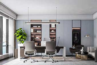 东营轻奢风格-书房