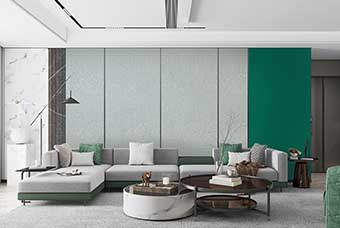 东营轻奢风格-客厅